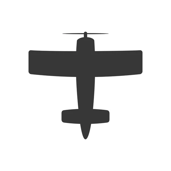 Icona di viaggio silhouette aereo. Grafico vettoriale — Vettoriale Stock