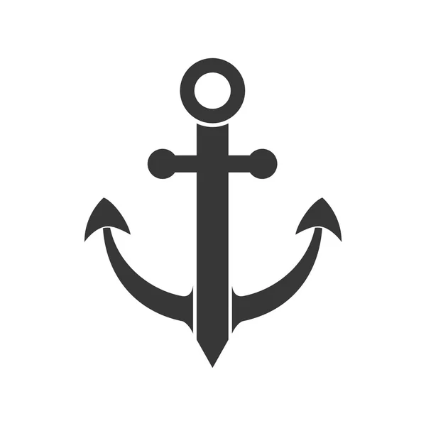 Анкерний морський стиль життя морська ікона. Векторна графіка — стоковий вектор