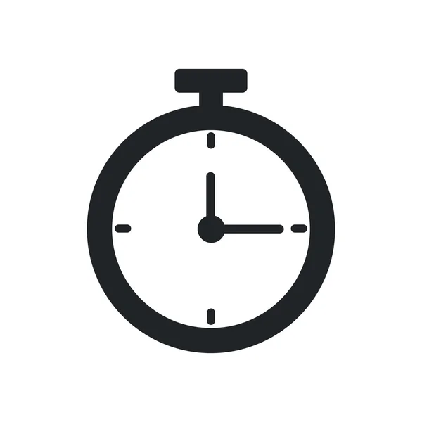 Cronometro icona della sagoma del tempo. Grafico vettoriale — Vettoriale Stock