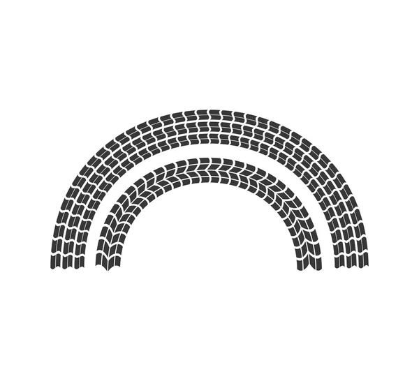 Ícone preto forma de pneu de roda de impressão. Gráfico vetorial —  Vetores de Stock