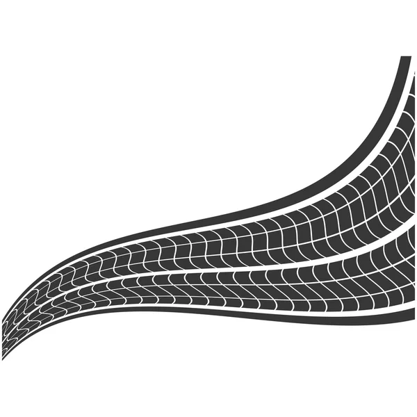 Rueda de impresión forma de neumático icono negro. Gráfico vectorial — Vector de stock