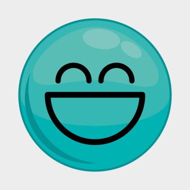 İfade yüz. Çizgi film küre. Vektör grafiği