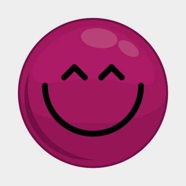 İfade yüz. Çizgi film küre. Vektör grafiği