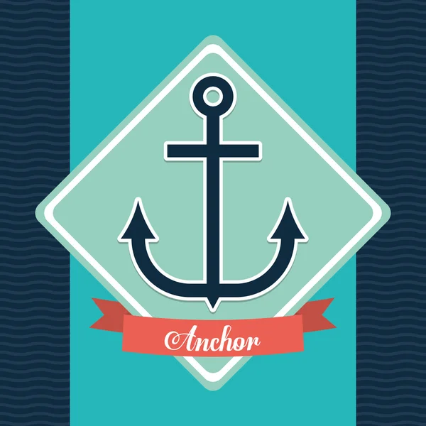 Anchor icon. Sea lifestyle design. Vector graphic — Stock Vector