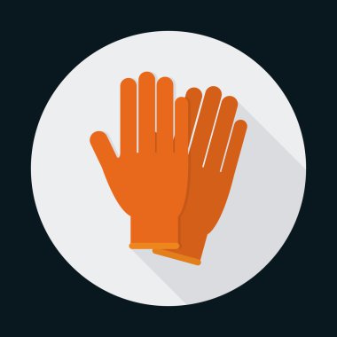 eldiven güvenlik güvenlik simgesi. Vektör grafiği