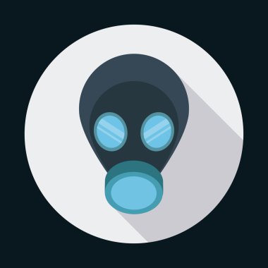 Hava maske endüstriyel güvenlik güvenlik simgesi. Vektör grafiği