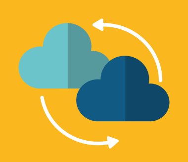 Ok veri merkezi web barındırma bulut. Vektör grafiği