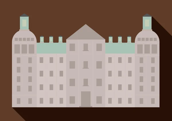 Palacio edificio de arquitectura berlin. Alemania. Gráfico vectorial — Vector de stock