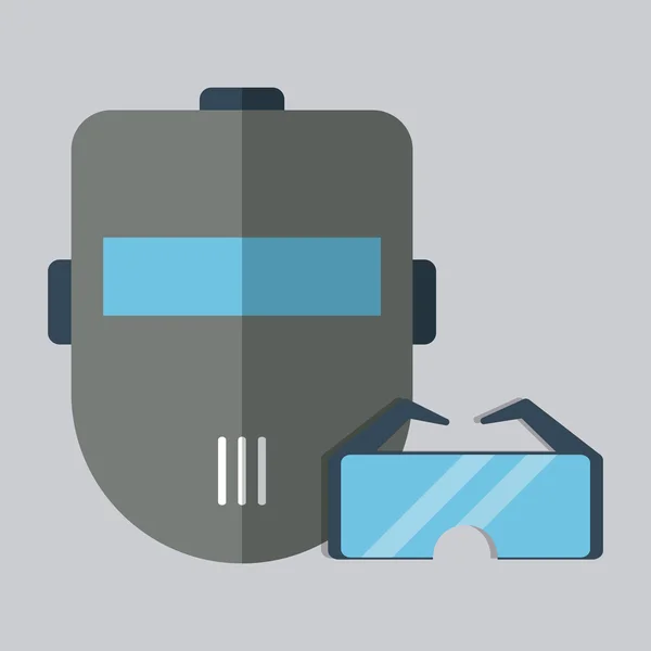 Gas mask glasses icon. Vector graphic — Stock Vector