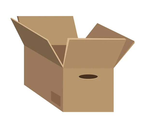 Caixa de cartão ícone de entrega do pacote. Gráfico vetorial — Vetor de Stock