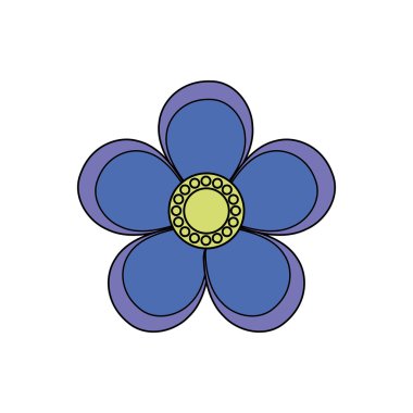 Çiçek Bahçe çiçek doğa bitki simgesi. Vektör grafiği