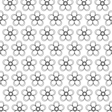 Çiçek Bahçesi arka plan con. Vektör grafiği