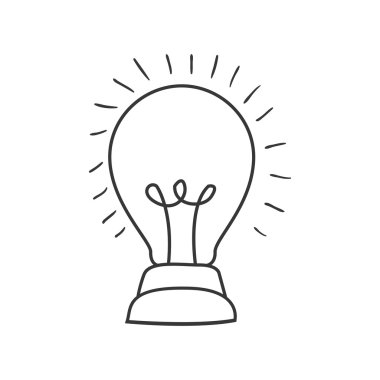 ampul güç enerji simgesi. Vektör grafiği