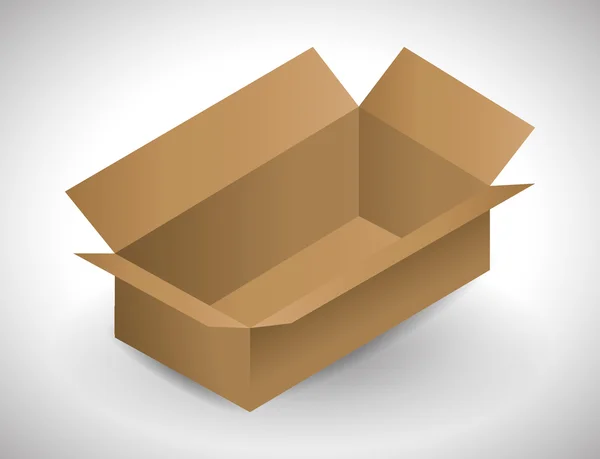 Karton doboz csomag szállítási ikonra. Vektorgrafikus — Stock Vector