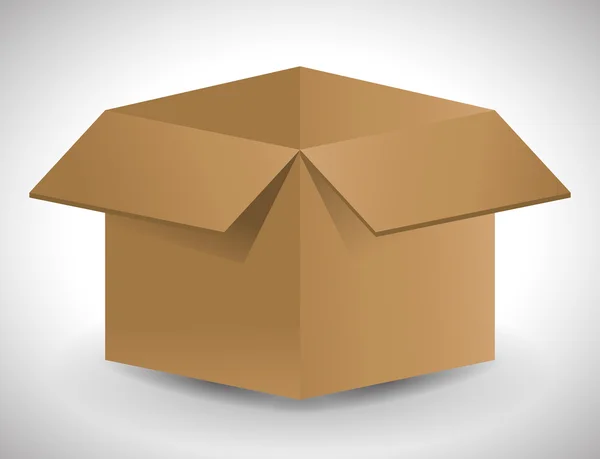 Caixa de cartão ícone de entrega do pacote. Gráfico vetorial — Vetor de Stock
