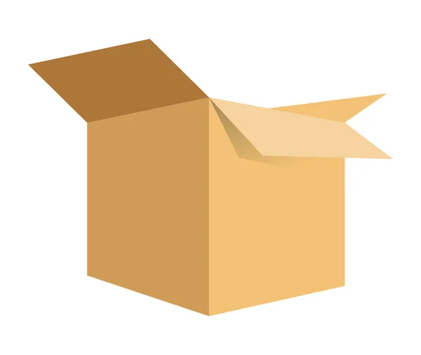 Caja de cartón paquete entrega icono. Gráfico vectorial — Archivo Imágenes Vectoriales
