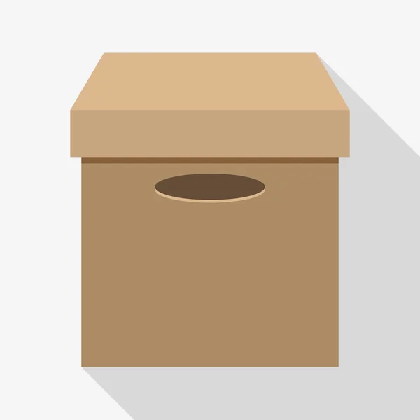 Boîte carton paquet icône de livraison. Graphique vectoriel — Image vectorielle
