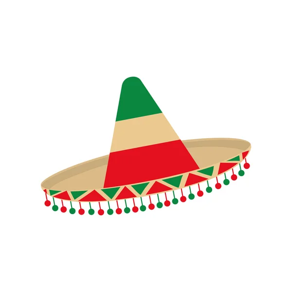 Chapeau icône de la culture mexicaine accessoire. Graphique vectoriel — Image vectorielle