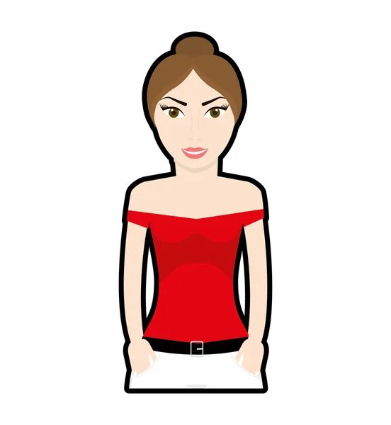 woman girl female avatar icon. Vector graphic