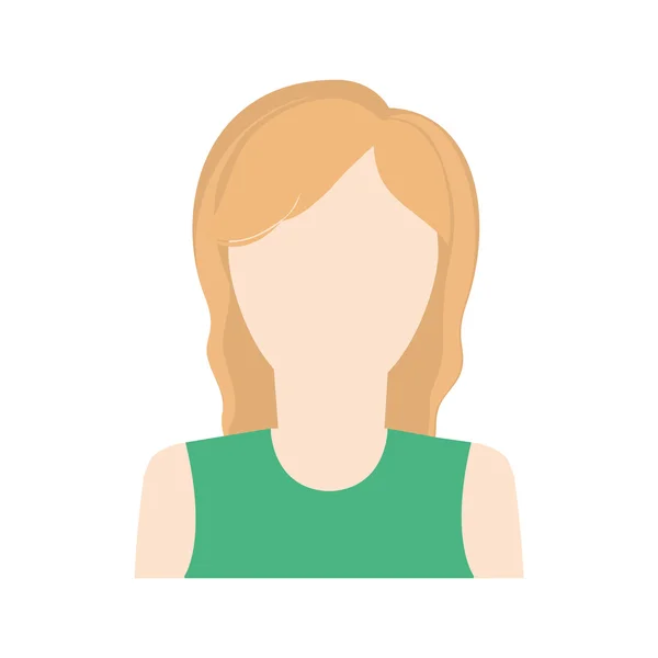 Mulher menina ícone avatar feminino. Gráfico vetorial — Vetor de Stock