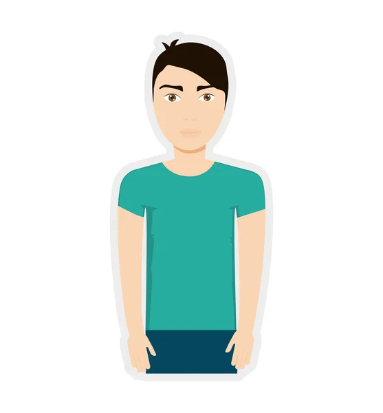 Homem ícone de pessoa avatar masculino. Gráfico vetorial — Vetor de Stock