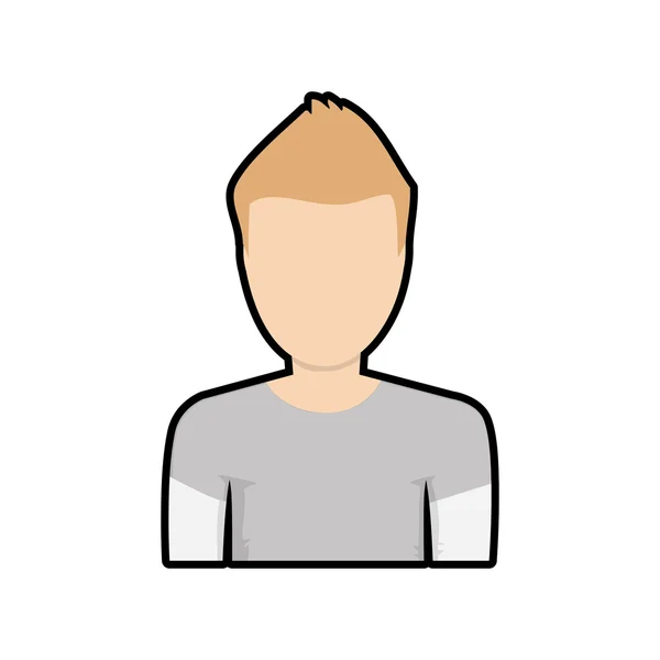 Hombre hombre avatar persona icono. Gráfico vectorial — Archivo Imágenes Vectoriales