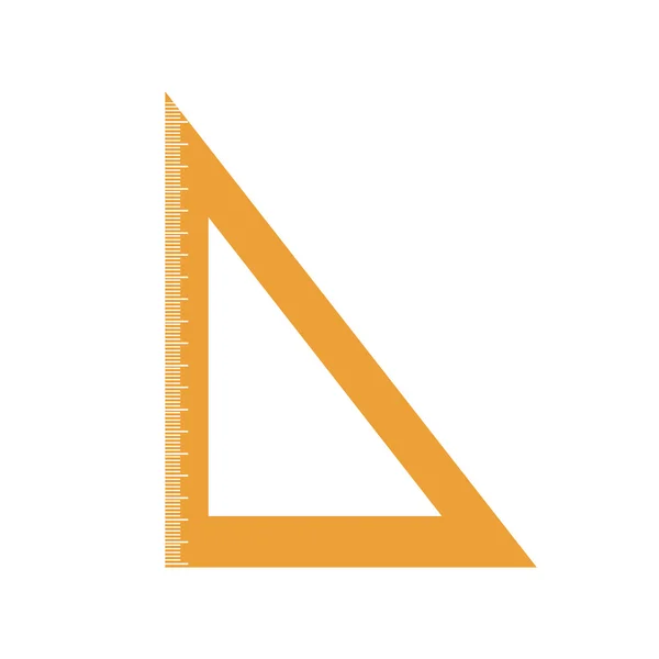 Regla icono de instrumento de la escuela naranja. Gráfico vectorial — Vector de stock