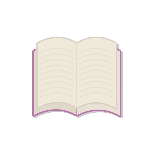 Libro lectura papel estudio icono. Gráfico vectorial — Vector de stock