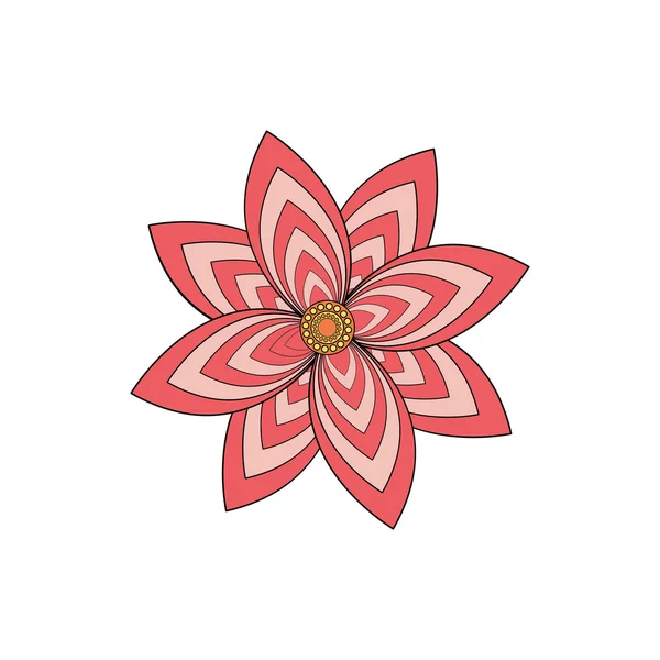 Flor jardín naturaleza floral icono de la planta. Gráfico vectorial — Archivo Imágenes Vectoriales