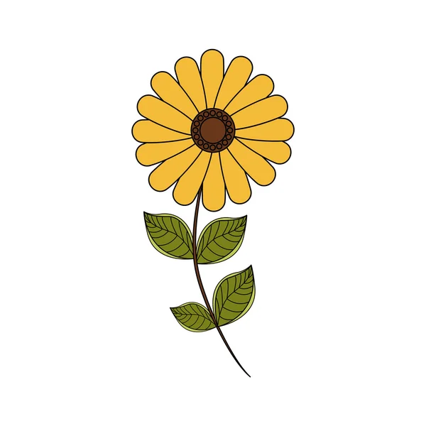 Icono de jardín de hojas de flores. Gráfico vectorial — Vector de stock