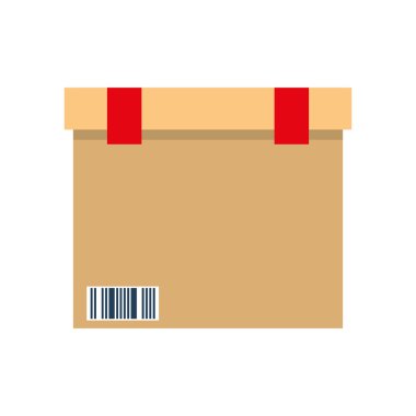 kutu paket teslim nakliye simgesi. Vektör grafiği