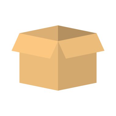 kutu paket teslim nakliye simgesi. Vektör grafiği