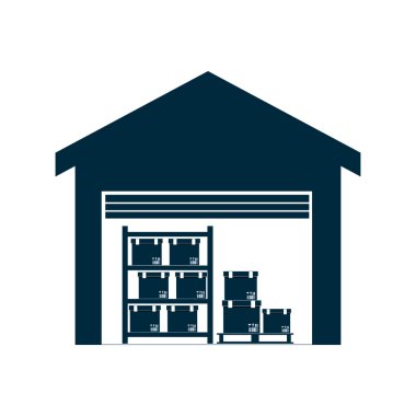 kutu paket teslim nakliye simgesi. Vektör grafiği