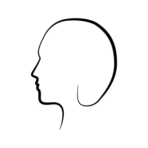 Mężczyzna mężczyzna avatar głowa ikona. Grafika wektorowa — Wektor stockowy