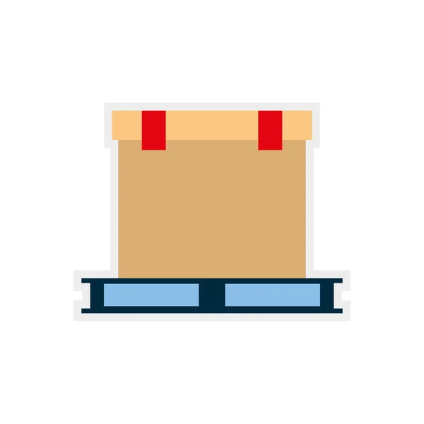 Ikon pengiriman paket kotak. Grafik vektor - Stok Vektor
