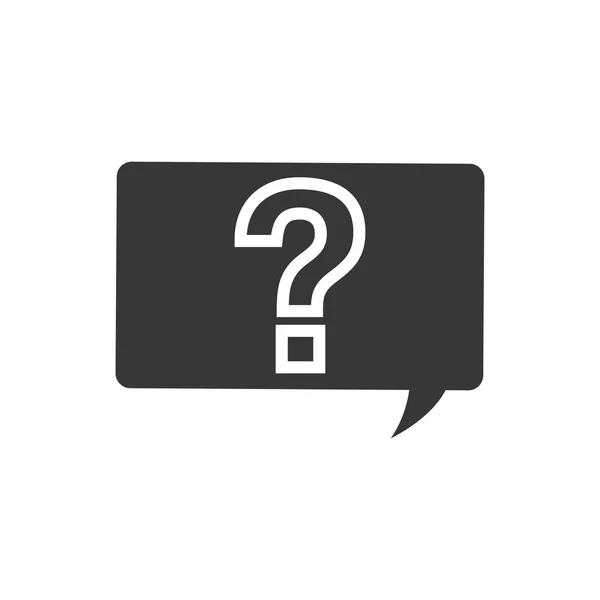 Question mark bubble ask why icon. Vector graphic — Stock Vector