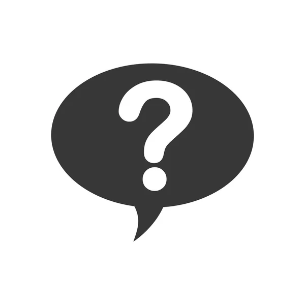 Question mark bubble ask why icon. Vector graphic — Stock Vector