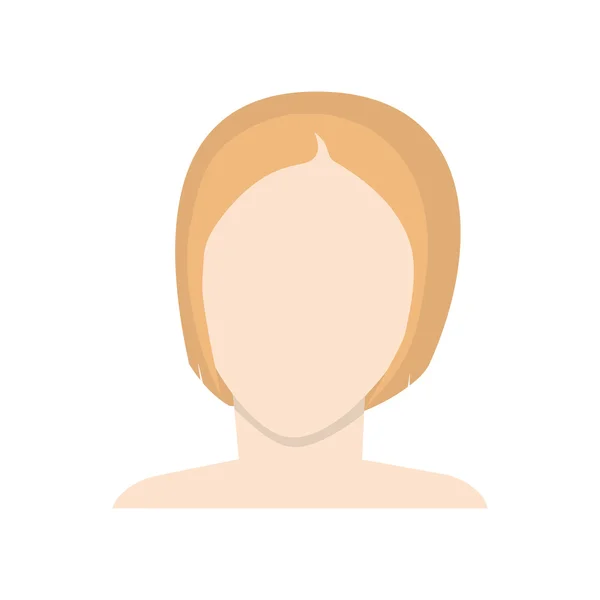 Frau weiblichen Kopf Avatar-Ikone. Vektorgrafik — Stockvektor
