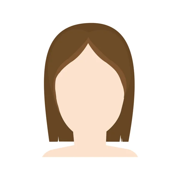 Frau weiblichen Kopf Avatar-Ikone. Vektorgrafik — Stockvektor
