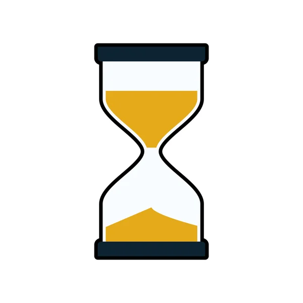 Reloj de arena icono de instrumento de tiempo tradicional. Gráfico vectorial — Vector de stock