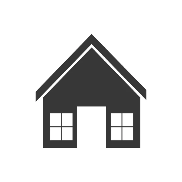 Σπίτι σπίτι κτηρίου ακίνητων περιουσιών εικονίδιο. Διανυσματικό γραφικό — Διανυσματικό Αρχείο