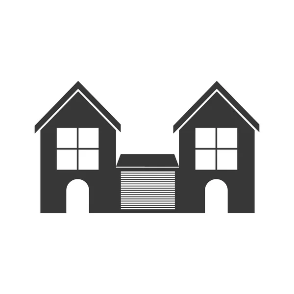 Huis huis onroerend goed gebouw pictogram. Vectorafbeelding — Stockvector