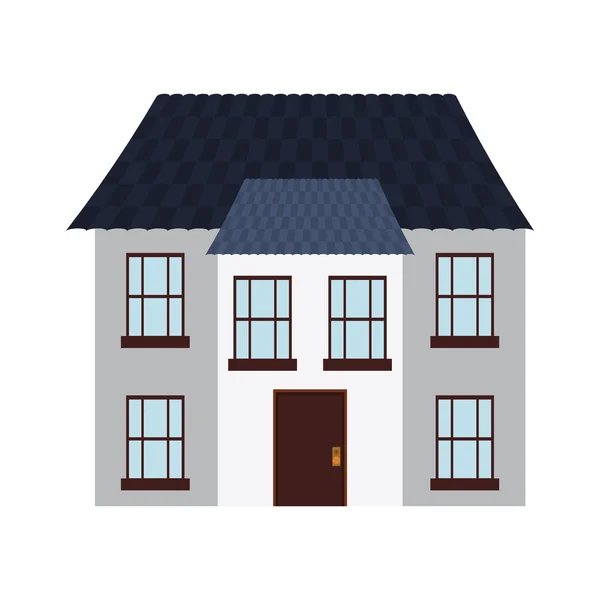 Haus-Immobilien-Ikone. Vektorgrafik — Stockvektor