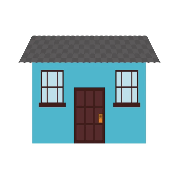 Casa casa inmobiliaria icono del edificio. Gráfico vectorial — Vector de stock