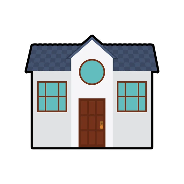 Casa casa inmobiliaria icono del edificio. Gráfico vectorial — Vector de stock