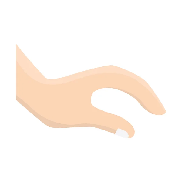 Mão humana gesto palma dedos ícone. Gráfico vetorial — Vetor de Stock