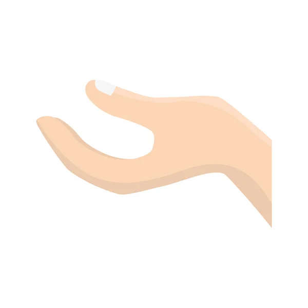 Main humaine aide icône de soutien. Graphique vectoriel — Image vectorielle