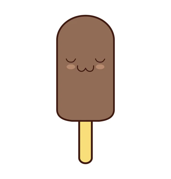 Ice cream cartoon kawaii icon. Vector graphic — Stock Vector