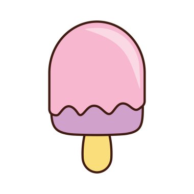 dondurma tatlı tatlı simgesi. Vektör grafiği