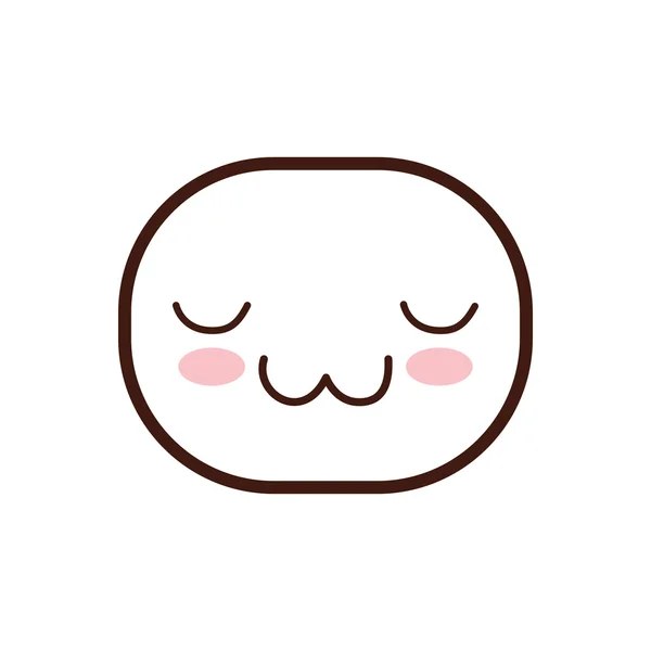 Kawaii icono de expresión de dibujos animados. Gráfico vectorial — Vector de stock